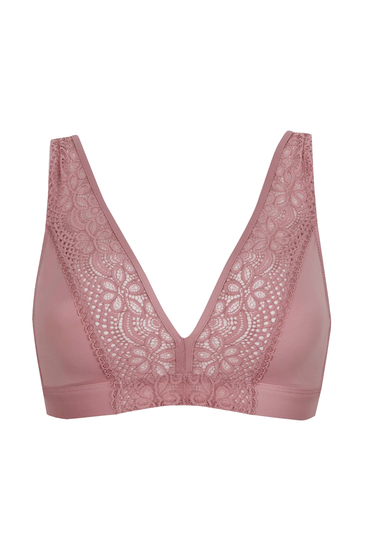 Soutien-gorge foulard sans armatures en dentelle et en microfibre L'irrésistible - Lilas - Image 5