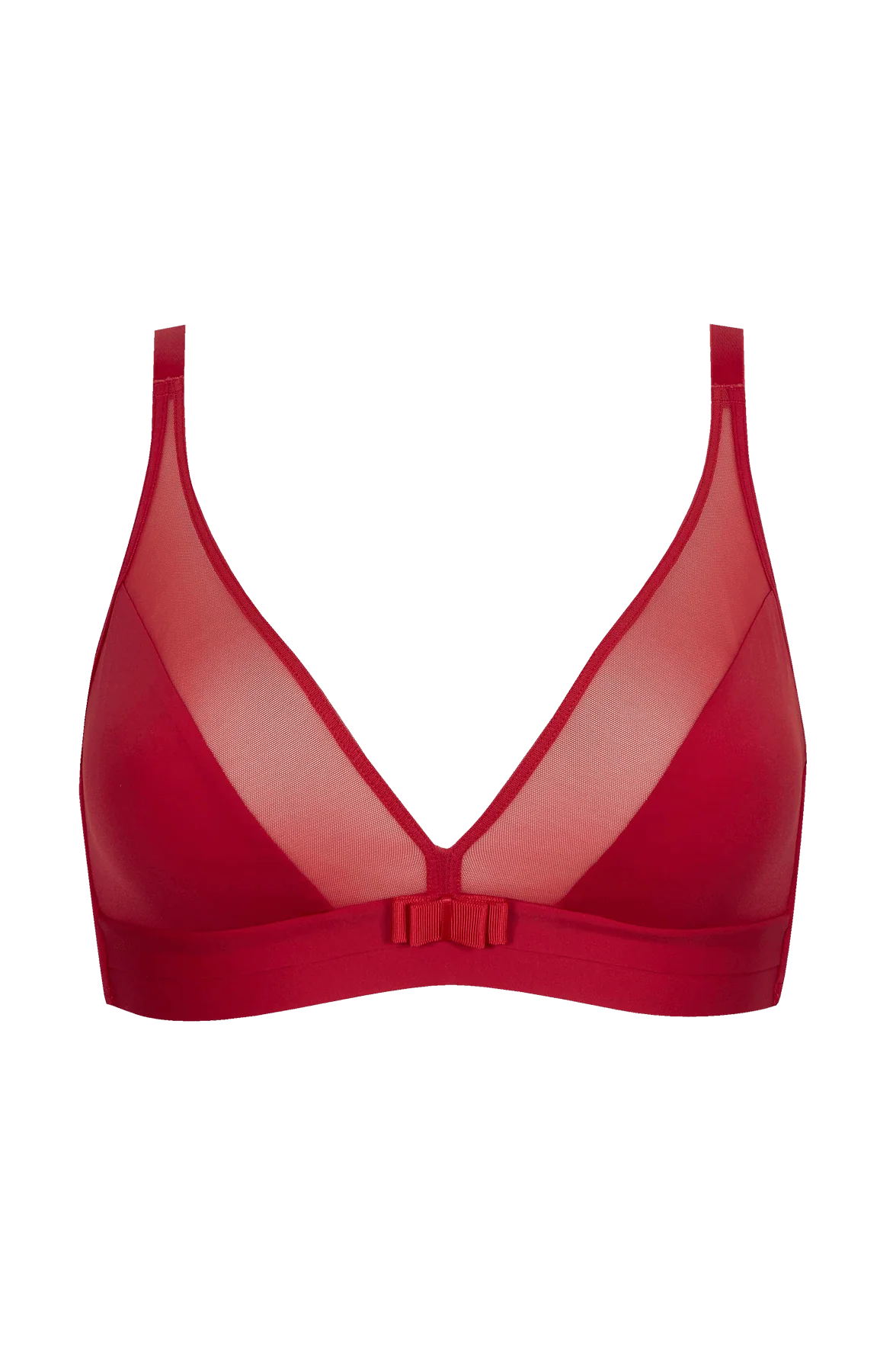 Soutien-gorge sans armatures Tulle Design - Rouge ardent - Image 5